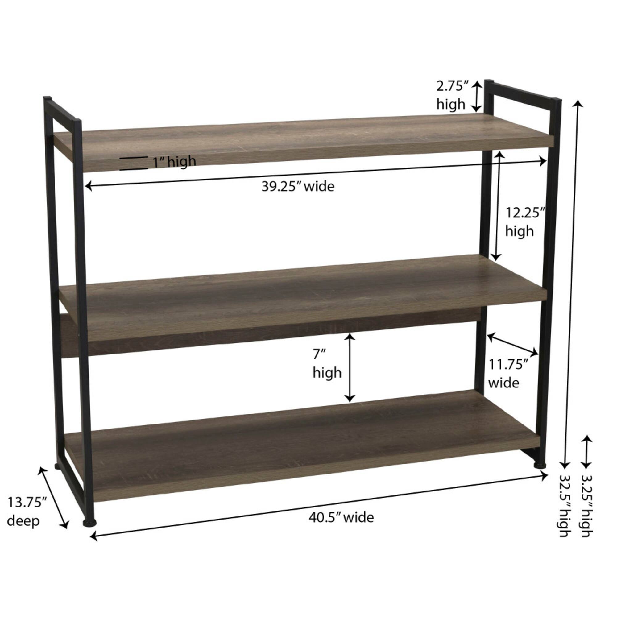 Household Essentials Jamestown 42" Wide Bookshelf